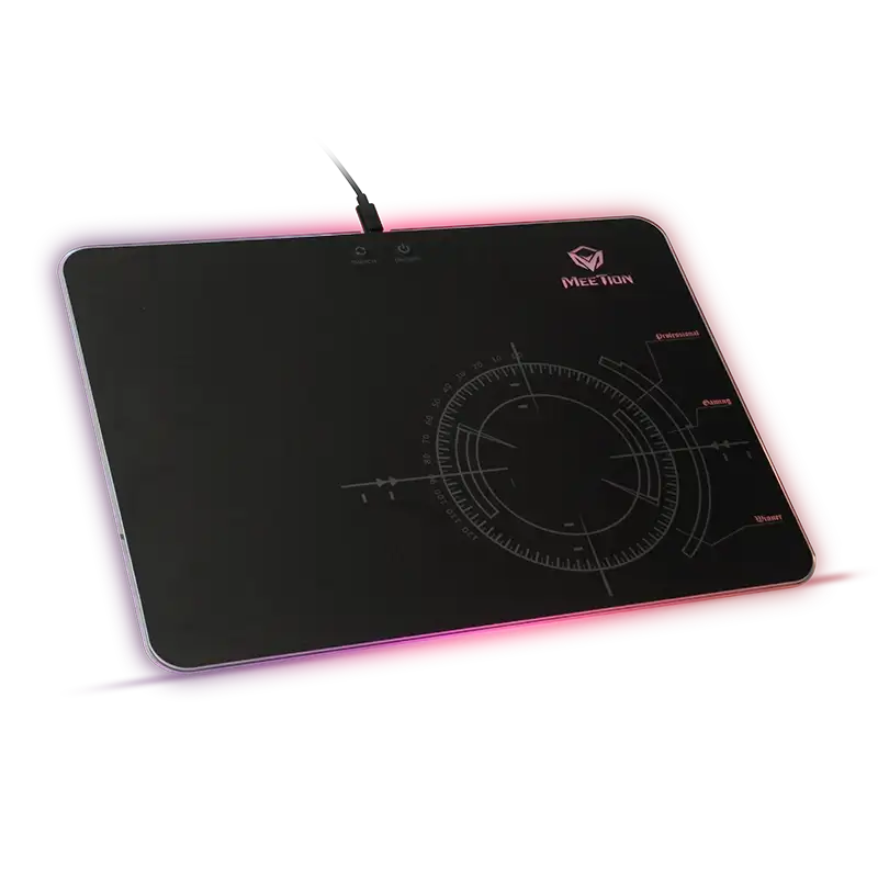 ماوس باد قيمنق مضيء ميتيون RGB مع سطح أملس - أسود (Meetion RGB Gaming Mouse Pad)