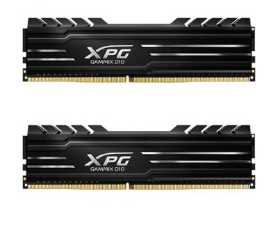 ذاكرة رام XPG جامكس D10 DDR4 سعة 16 جيجابايت (8GBx2) - أسود (XPG GAMMIX D10 DDR4 16GB (2x8GB) Desktop Memory Kit - Black)