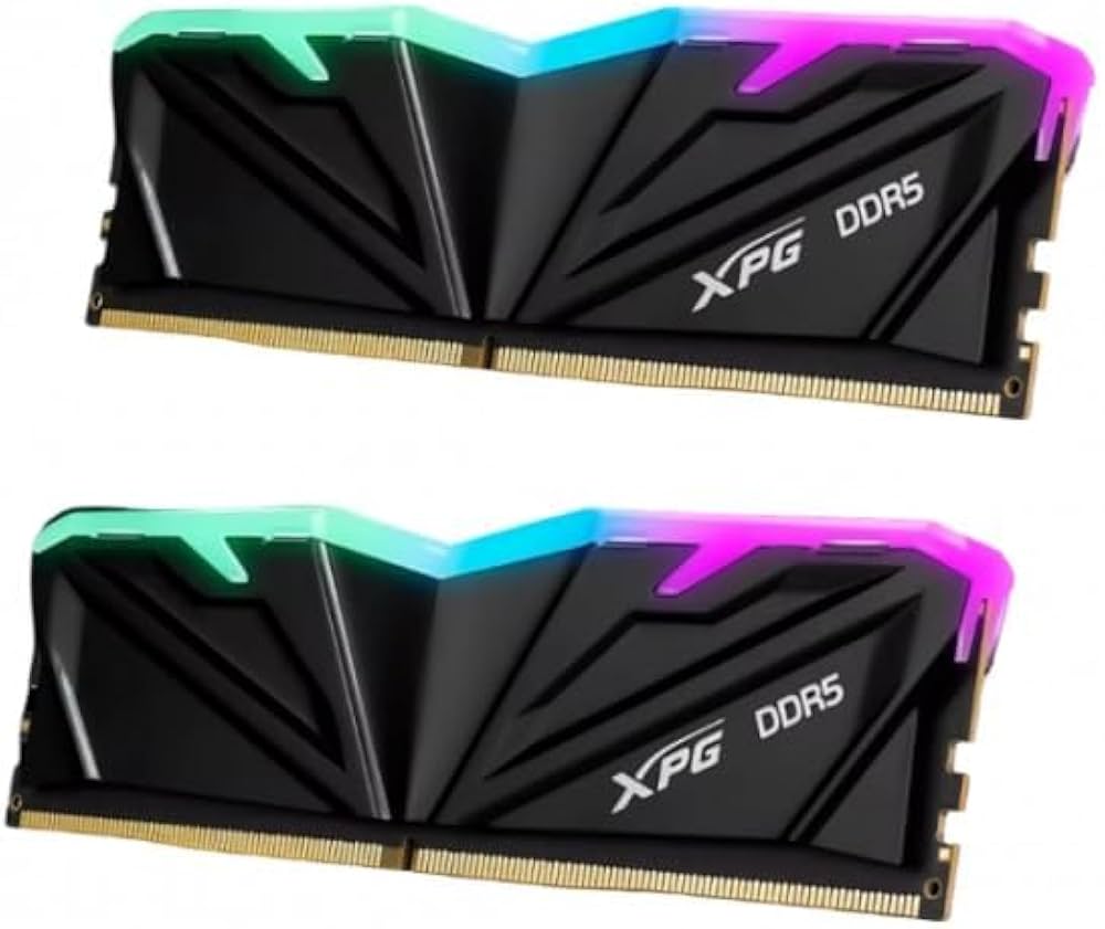 ذاكرة رام XPG كاستر DDR5 RGB سعة 32 جيجابايت (16GBx2) - أسود (XPG Caster RGB DDR5 32GB (2x16GB) Desktop Memory Kit - Black)