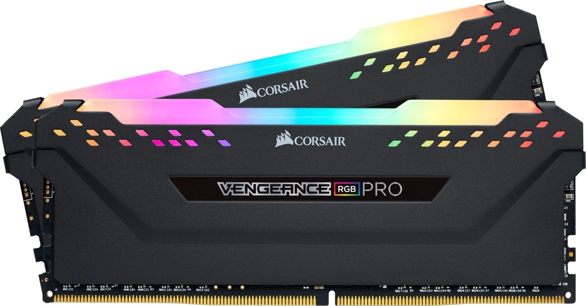 ذاكرة رام كورسير فينجينس RGB برو DDR4 سعة 16 جيجابايت (8GBx2) - أسود (Corsair VENGEANCE RGB PRO DDR4 16GB (2x8GB) Desktop Memory Kit - Black)